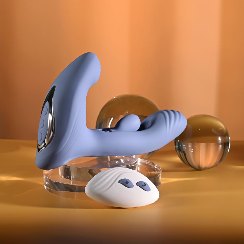 Gender X FLAPJACK - Blue USB Rechargeable Flapping Vibrator - GX-RS-7333-2