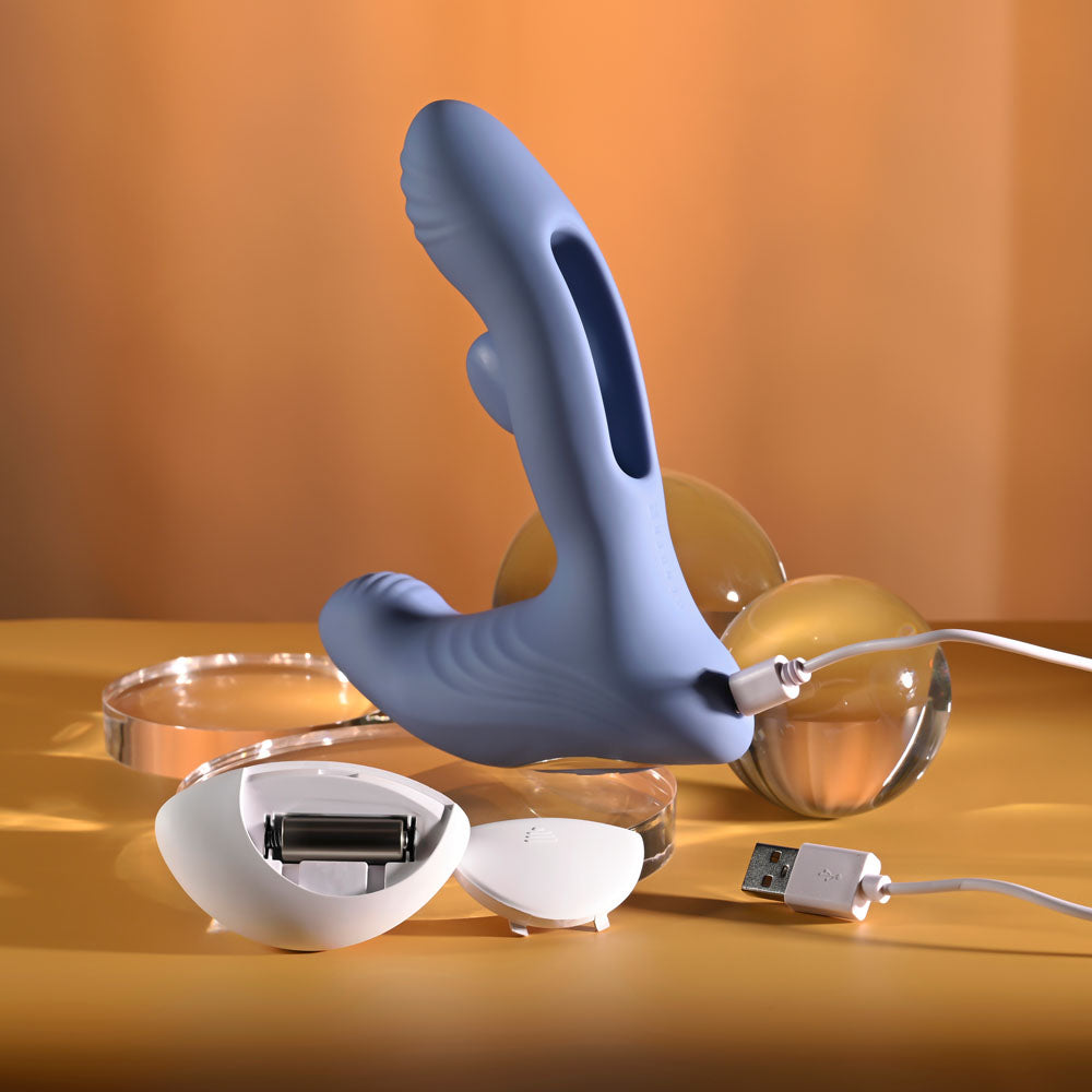 Gender X FLAPJACK - Blue USB Rechargeable Flapping Vibrator - GX-RS-7333-2