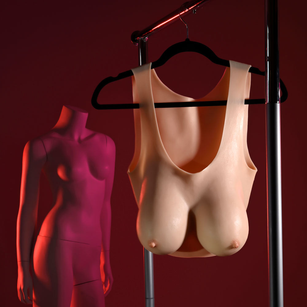 Gender X UNDERGARMENTS - PLATE D-CUP - Light - Flesh Wearable Breasts - D-Cup Size-GX-WR-4004-2