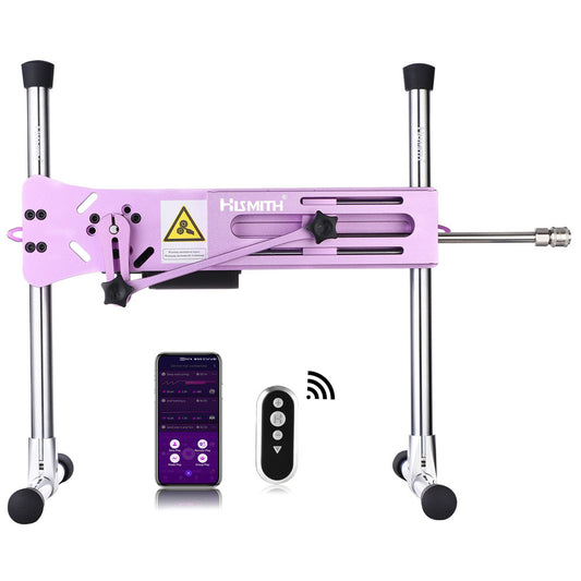 Hismith Premium 3.0 Sex Machine - Pink - Pink Mains Powered Sex Machine with App Control and Remote - HS12-APP