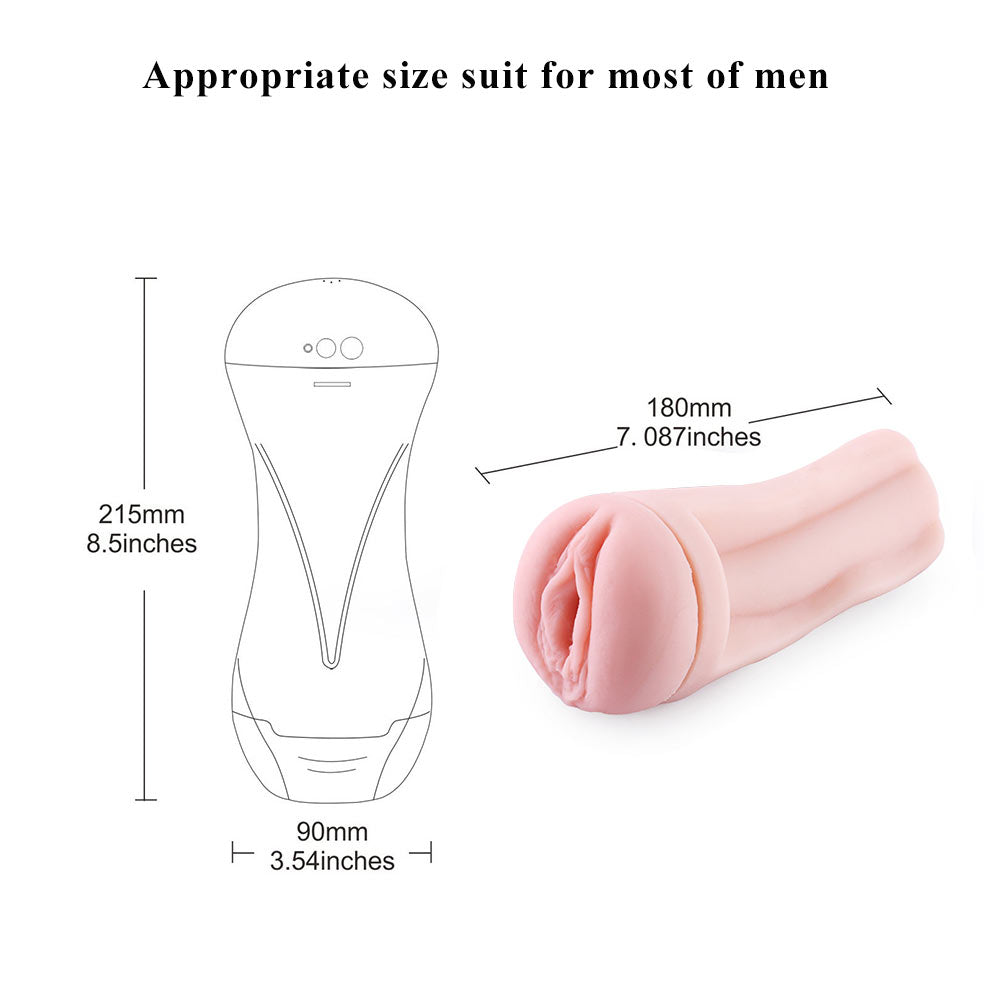 Hismith Vibrating Vagina Stroker Machine Attachment - USB Rechargeable Vibrating Vagina Stroker for Hismith Sex Machines - HSA15