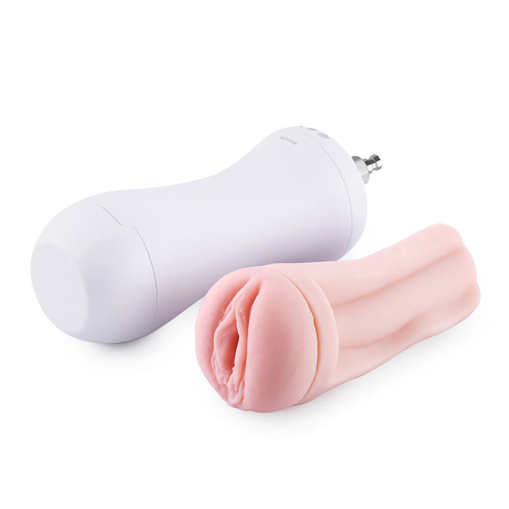 Hismith Vibrating Vagina Stroker Machine Attachment - USB Rechargeable Vibrating Vagina Stroker for Hismith Sex Machines - HSA15