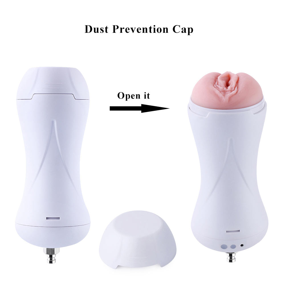 Hismith Vibrating Vagina Stroker Machine Attachment - USB Rechargeable Vibrating Vagina Stroker for Hismith Sex Machines - HSA15