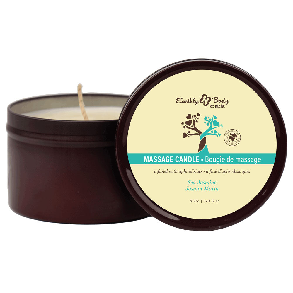 EB Aphrodisiac Massage Candle - Sea Jasmine - Sea Jasmine Scented Massage Candle - 170 g - HSBNAC031