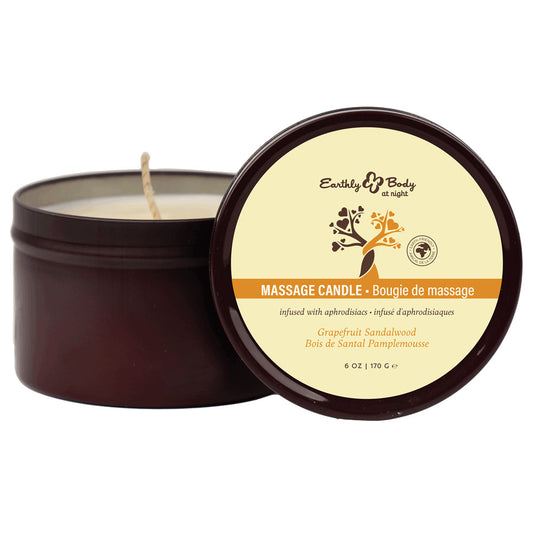 EB Aphrodisiac Massage Candle - Grapefruit Sandalwood - Grapefruit Sandalwood Scented Massage Candle - 170 g - HSBNAC033