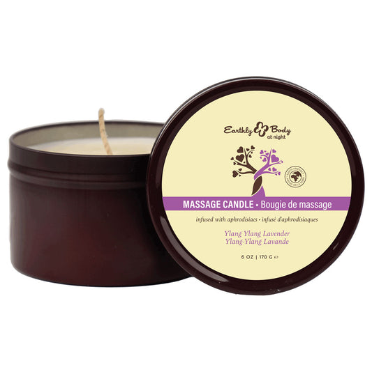 EB Aphrodisiac Massage Candle - Ylang Ylang Lavender - Ylang Ylang Lavender Scented Massage Candle - 170 g - HSBNAC034