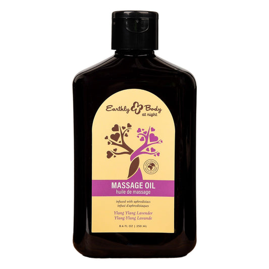 EB Hemp Seed Massage Oil YLANG YLANG LAVENDER - 250 ml - Ylang Ylang & Sandalwood Scented Massage Oil - 250 ml Bottle-HSBNMAS834