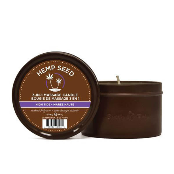 Hemp Seed 3-In-1 Massage Candle - High Tide (Coconut Lime Verbena) - 170 g-HSC053
