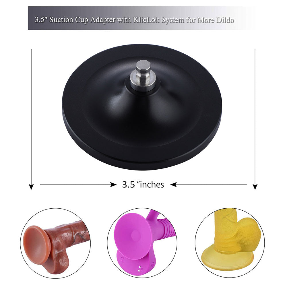 Hismith 3.5 Inch Suction Cup Dildo Adapter - Universal Dildo with Suction Base KlicLok Adapter for Hismith Sex Machines - HSC23