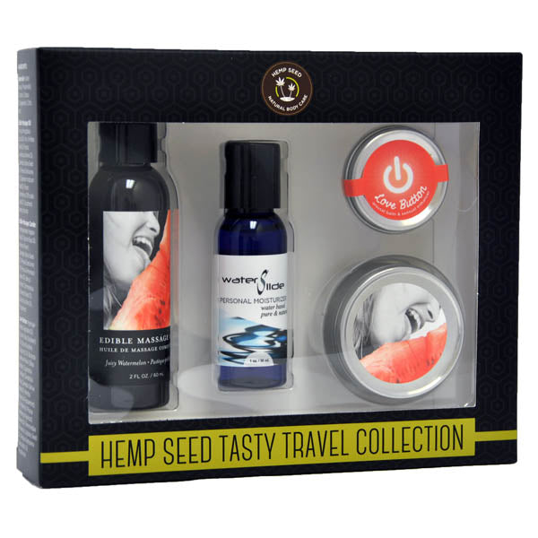 Hemp Seed Tasty Travel Collection - Watermelon Scented Lotion Kit - 4 Piece Set-HSTT004