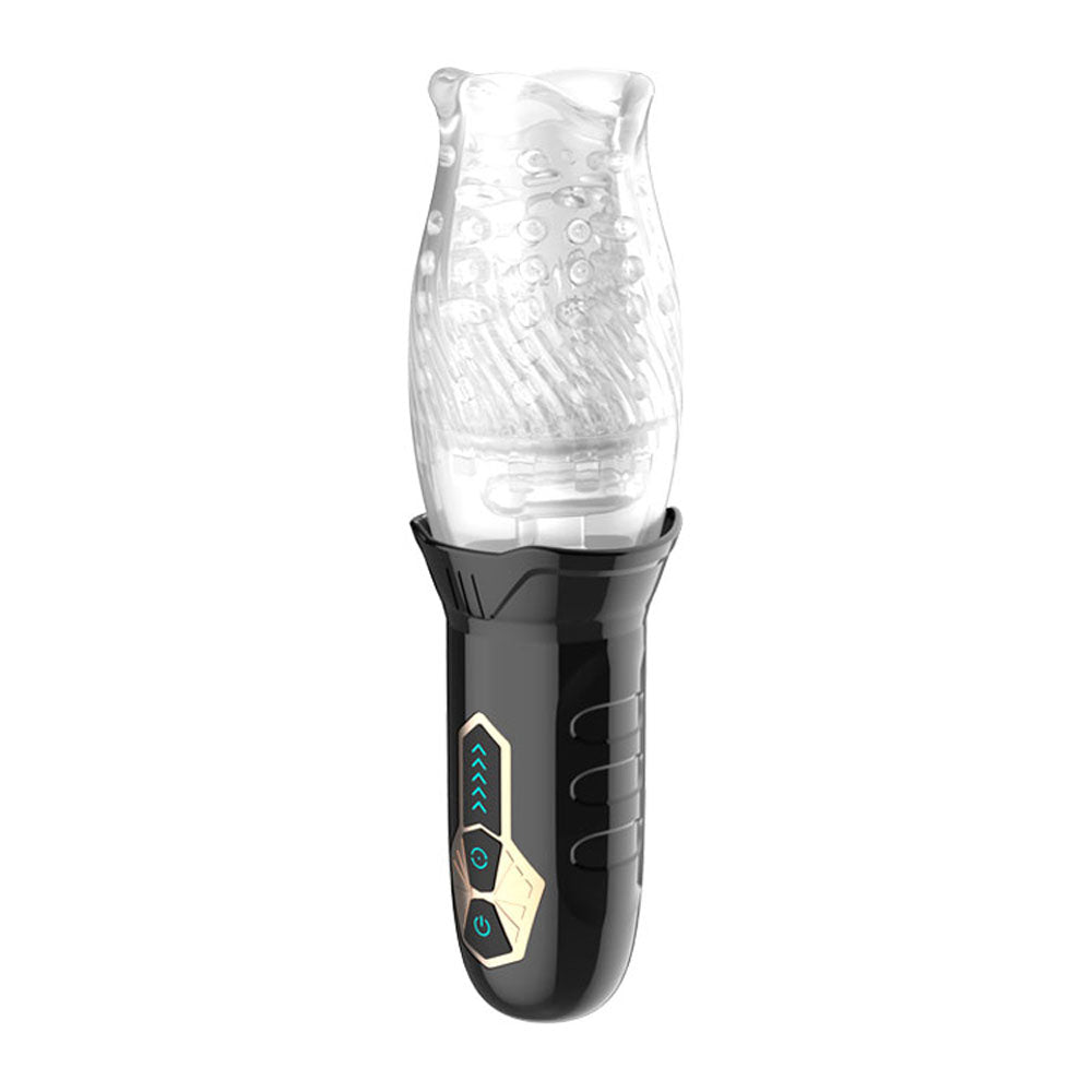 Adam & Eve Adams Gawk Gawk - Clear USB Rechargeable Rotating Masturbator-I473 8000