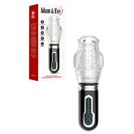 Adam & Eve Adams Gawk Gawk 3.0 - Clear USB Rechargeable Thrusting