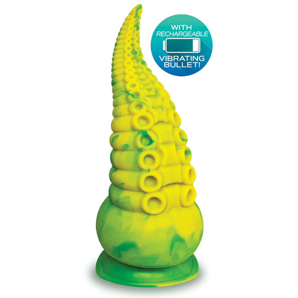 Alien Nation - Octopod - Yellow/Green 22.9 cm USB Rechargeable Vibrating Fantasy Dong-IC1354