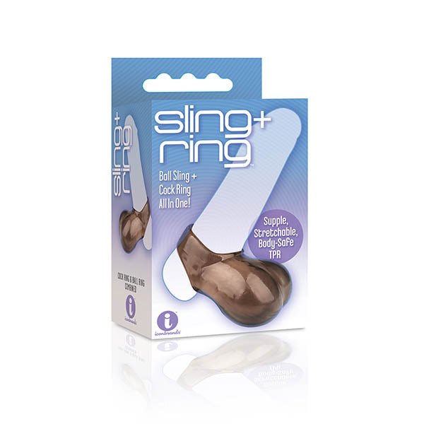 The 9s Sling and Ring - Black Cock & Balls Ring-IC2646-2