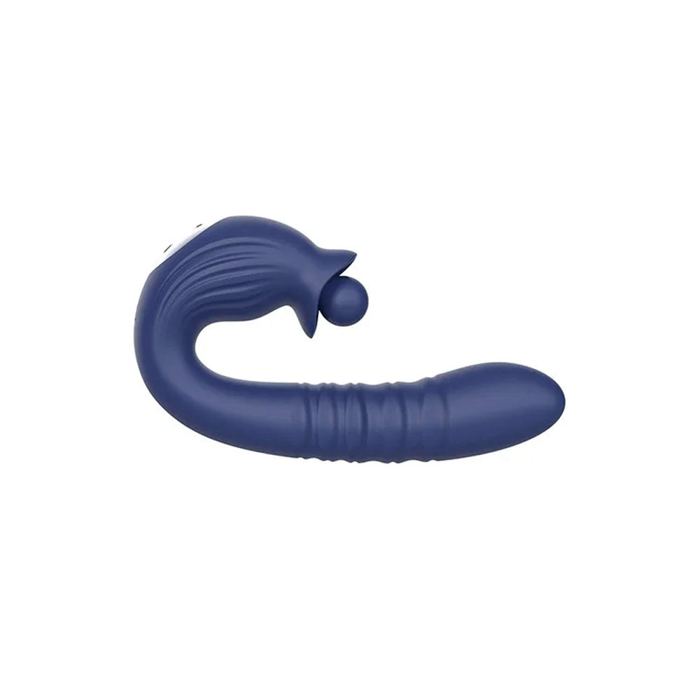 Adam & Eve THE BIG BALLER - Navy Blue 18.8 cm USB Rechargeable Thrusting Rabbit Vibrator-J927 4100