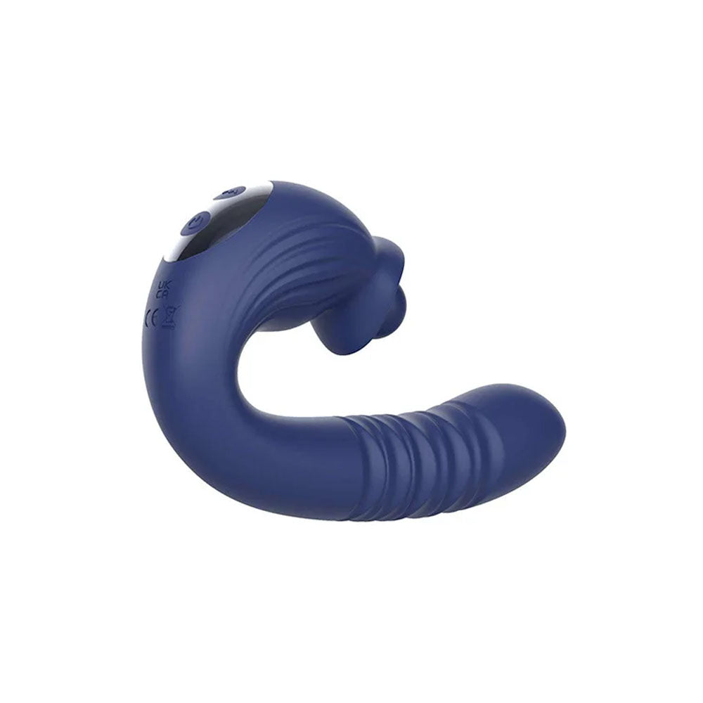 Adam & Eve THE BIG BALLER - Navy Blue 18.8 cm USB Rechargeable Thrusting Rabbit Vibrator-J927 4100