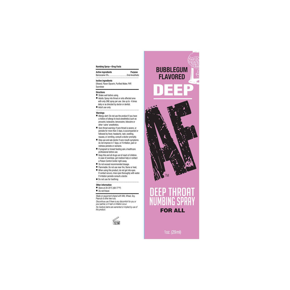 Deep AF - Bubblegum - Bubblegum Flavoured Deep Throat Spray - 29 ml-LGBT.632