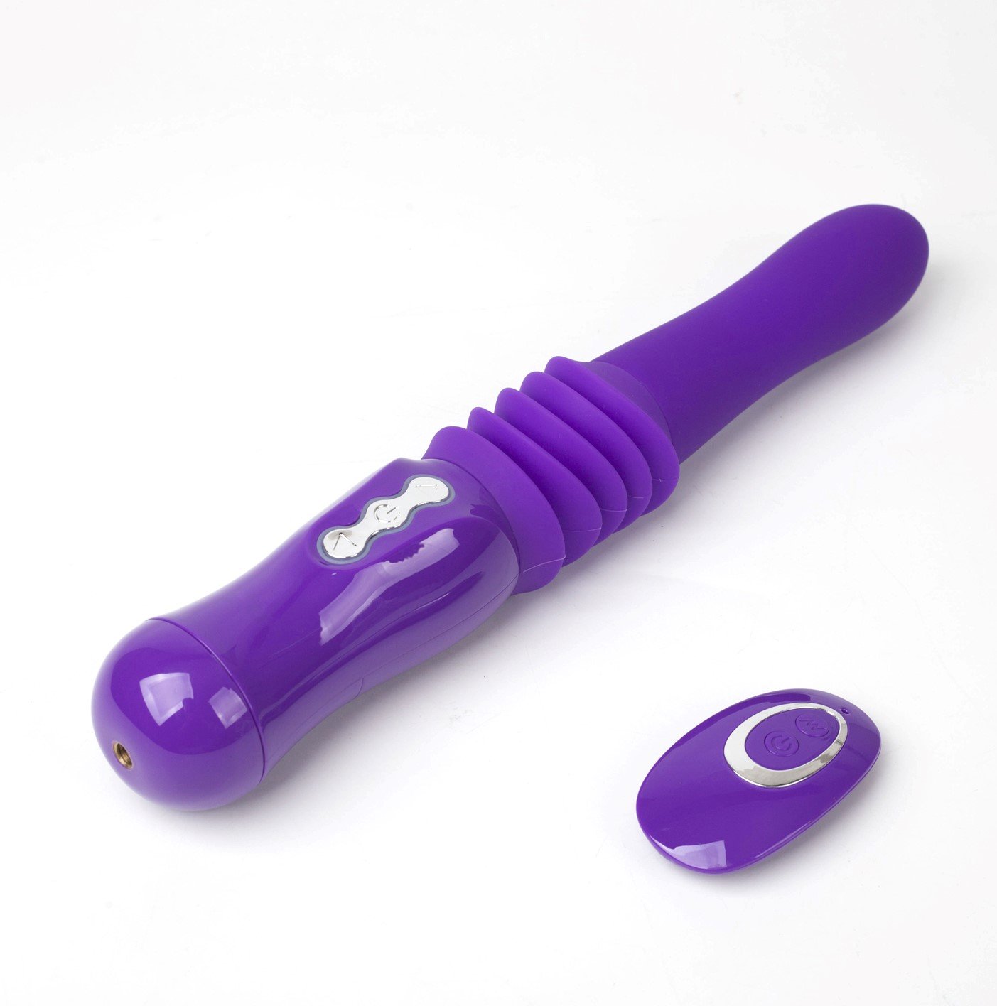 Maia Monroe - Purple 38 cm USB Rechargeable Thrusting Vibrator-LM15102-L2