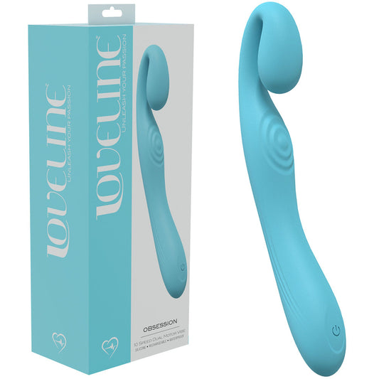 LOVELINE Obsession - Blue - Blue 18.4 cm USB Rechargeable Vibrator-LOVU011BLU