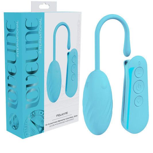 LOVELINE Felicite - Blue - Blue USB Rechargeable Vibrating Egg with Wireless Remote-LOVU055BLU