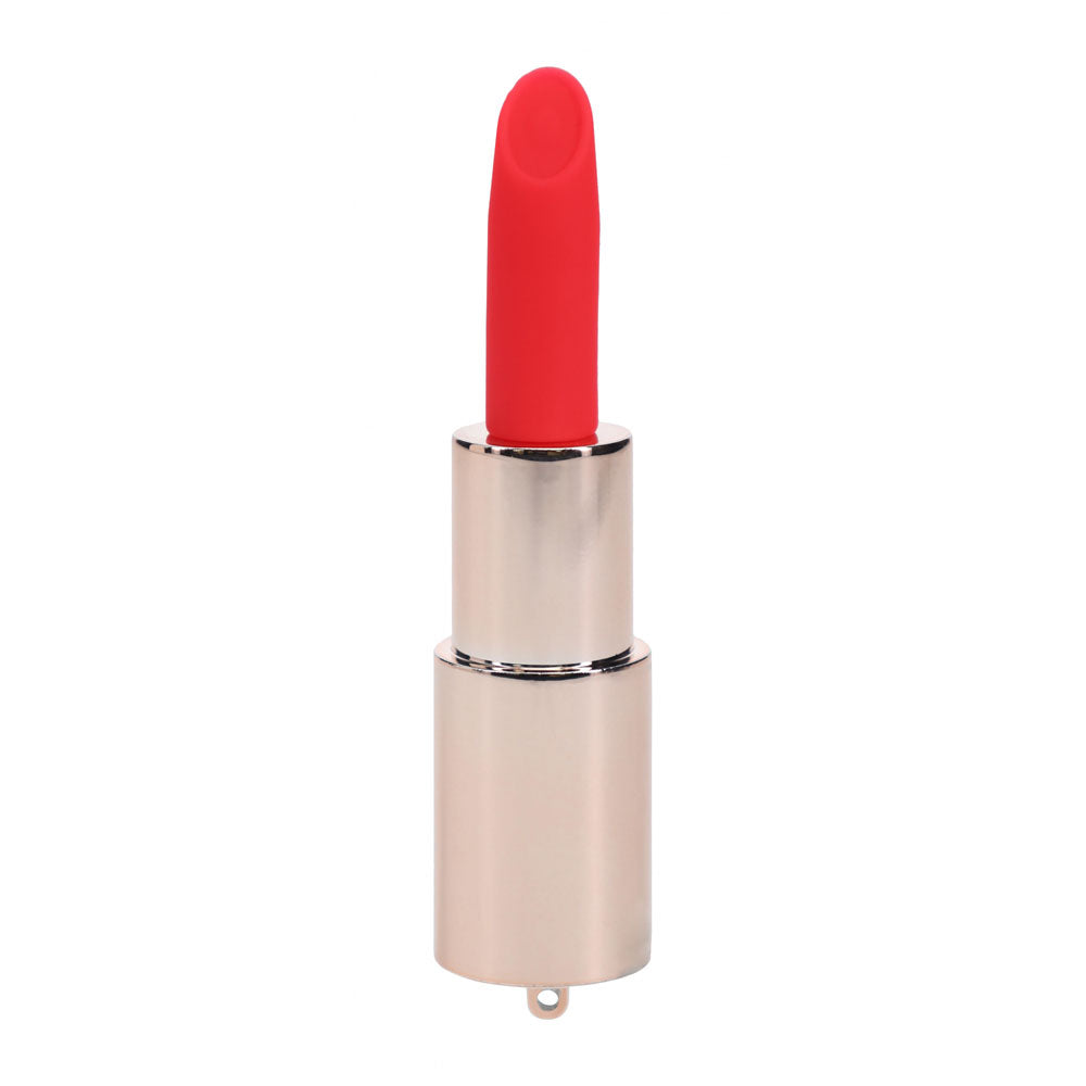 LOVELINE Sparkle - Red 8.3 cm USB Rechargeable Lipstick Vibrator - LOVU099IRI