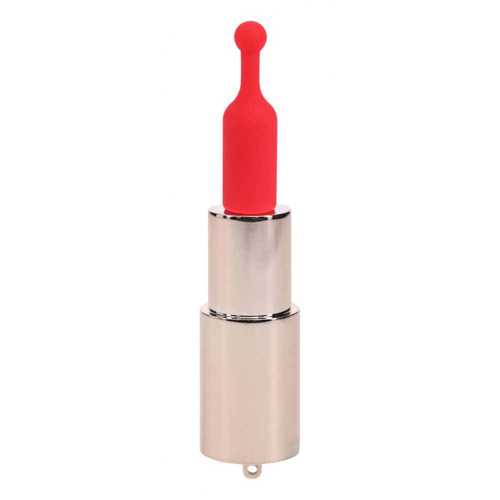 LOVELINE Sparkle - Red 8.3 cm USB Rechargeable Lipstick Vibrator - LOVU099IRI