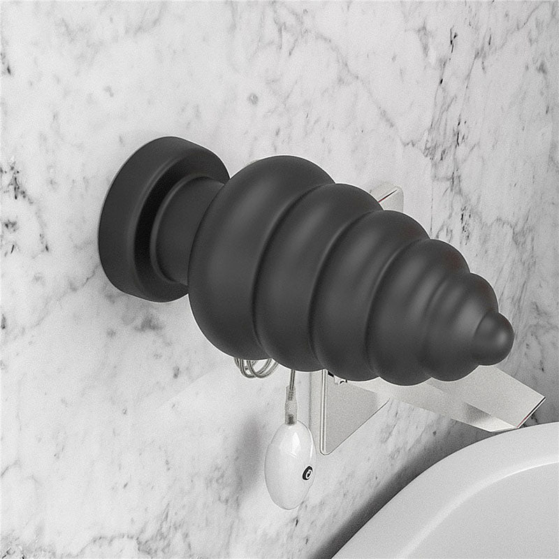King Sized 7 Vibrating Anal Cracker - Black 17.8 cm XL Vibrating Butt Plug-LV120115