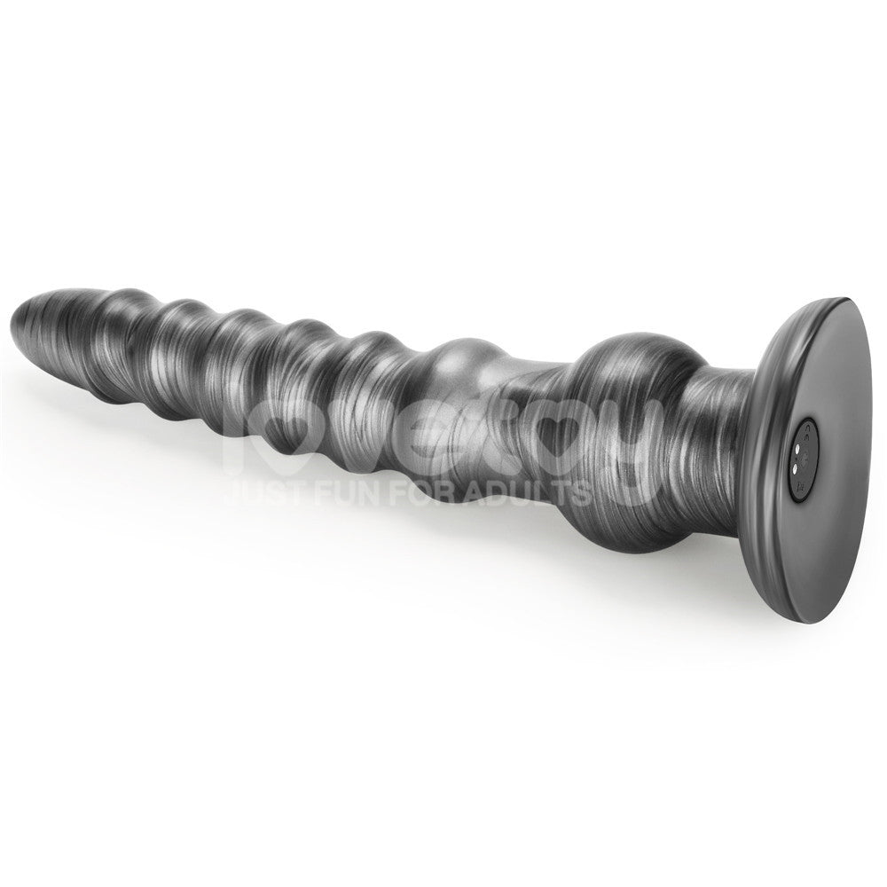 King Sized Vibrating Vibrax Slider - Grey 32.3 cm (12.5) USB Rechargeable Vibrating Dildo-LV121202