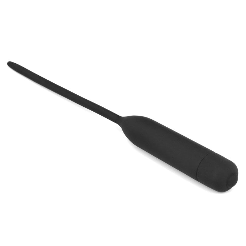 Ultimate Silicone Vibrating Urethral Dilator - Black Vibrating Urethral Sound-LV2610