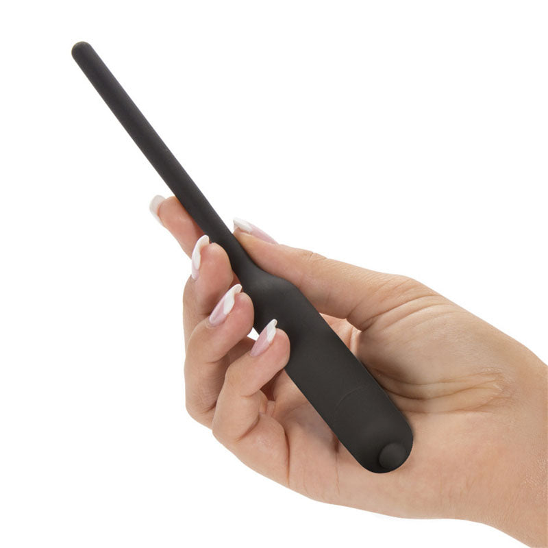 Ultimate Silicone Vibrating Urethral Dilator - Black Vibrating Urethral Sound-LV2610