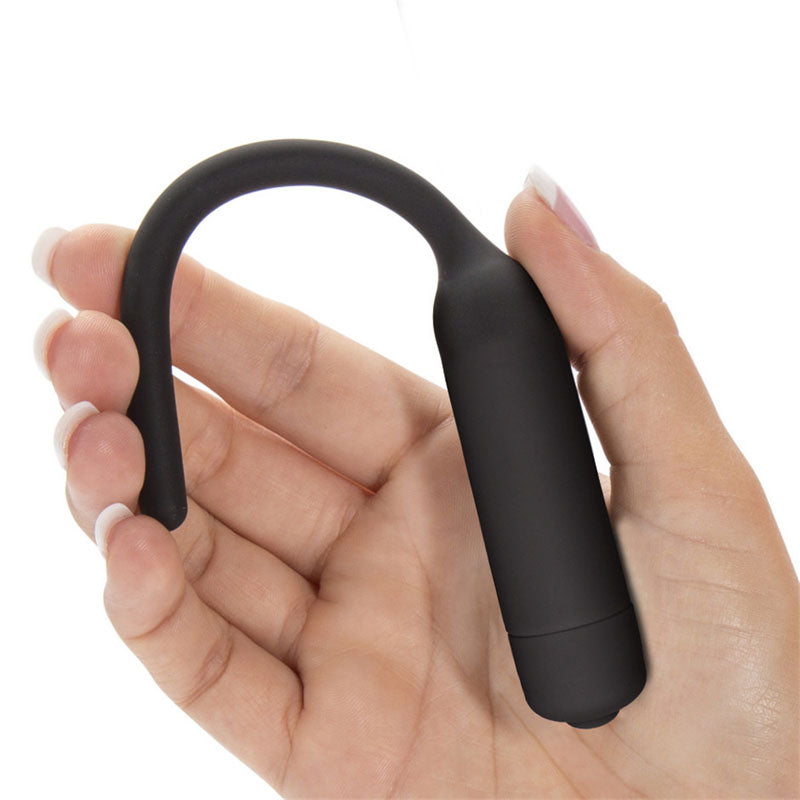 Ultimate Silicone Vibrating Urethral Dilator - Black Vibrating Urethral Sound-LV2610