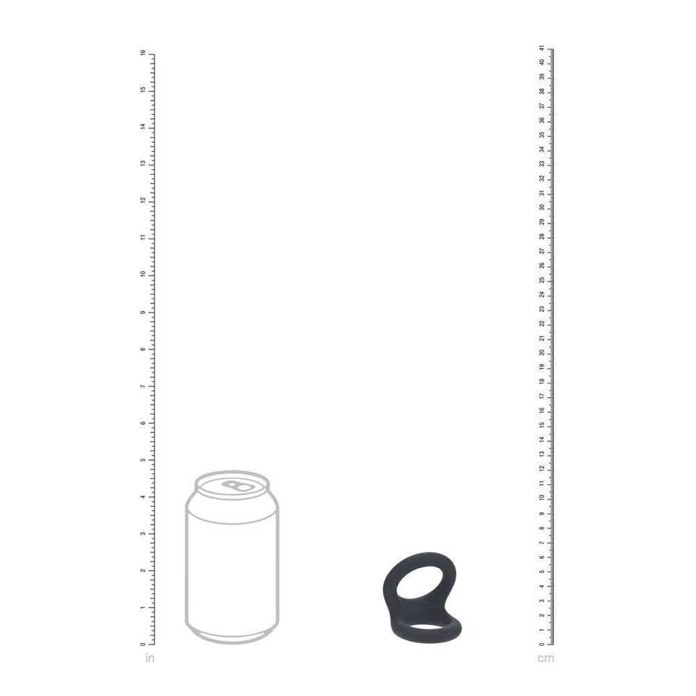LEVELZ Double O Silicone Cock Ring - M - Black - Black Cock & Balls Rings-LVL01-0026BLK