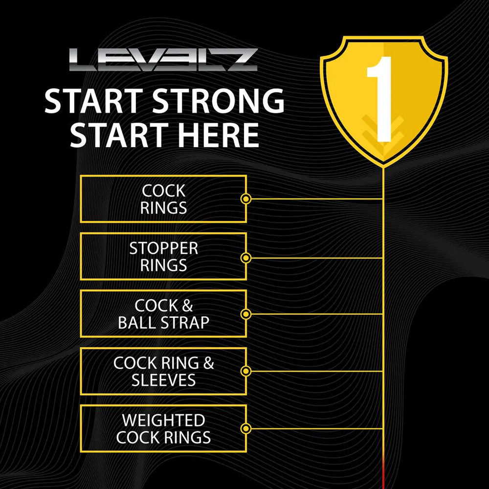 LEVELZ Double O Silicone Cock Ring - L - Black - Black Cock & Balls Rings-LVL01-0027BLK