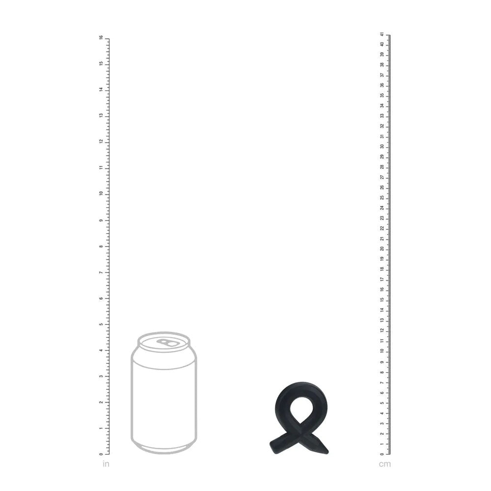 LEVELZ Pencil Liquid Silicone Cock Ring - Black Cock Ring-LVL01-0035BLK