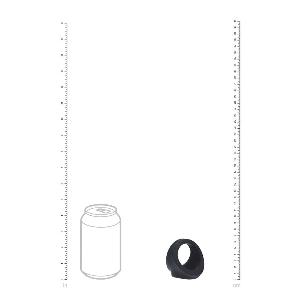 LEVELZ Silicone Cock & Ball Harness - Black - Black Cock & Ball Ring-LVL01-0038BLK