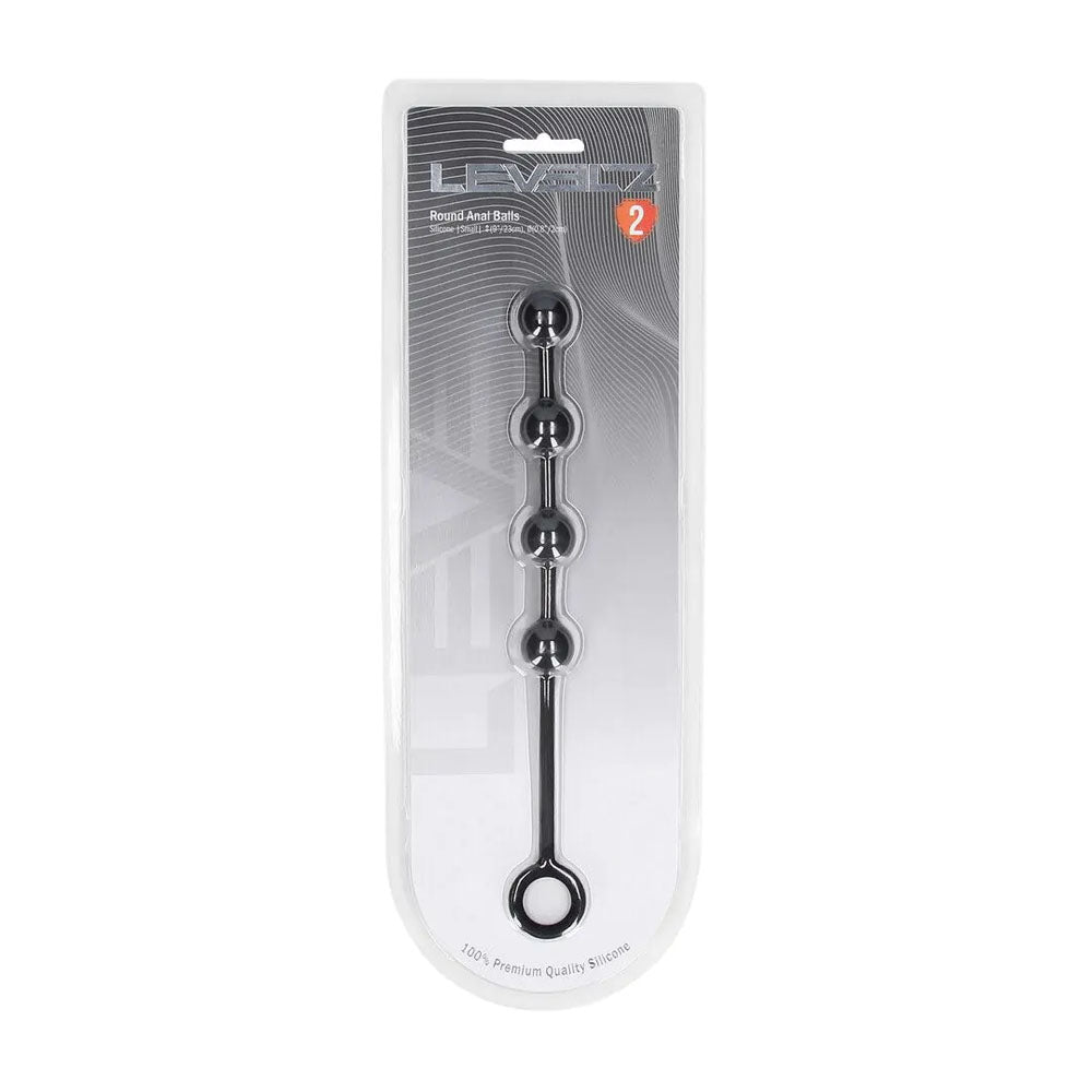 LEVELZ Round Silicone Anal Balls - S - 20mm - Black 23 cm Small Anal Balls-LVL02-0033BLK