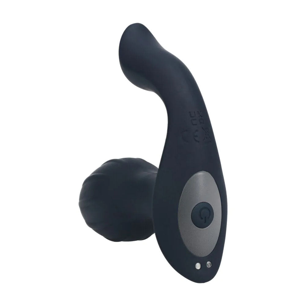 LEVELZ Vibrating & Rotating Anal Plug with Ball Stimulator - Black 10.7 cm USB Rechargeable Vibrating Butt Plug-LVL03-0029BLK