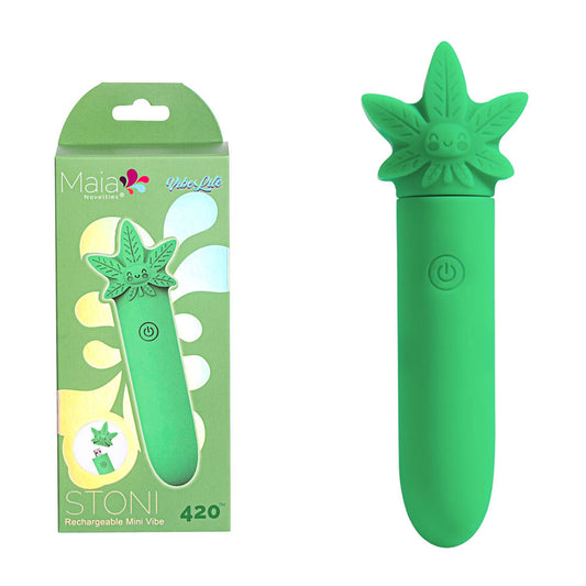 Maia STONI - 420 Green 11.1 cm USB Rechargeable Bullet-MA24-09