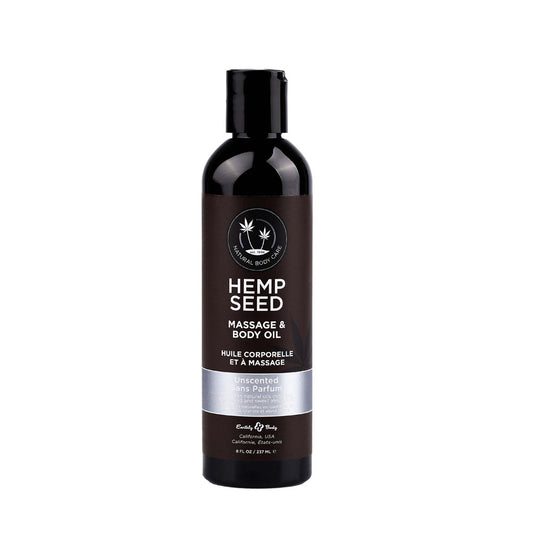 Hemp Seed Massage & Body Oil - Unscented - 237 ml Bottle-MAS008