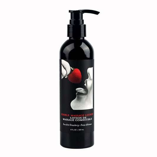 Edible Massage Lotion - Strawberry - Strawberry Flavoured Massage Lotion - 237 ml-MLE003