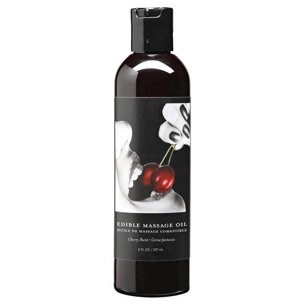 Edible Massage Oil - Cherry Burst Flavoured - 237 ml Bottle-MSE001