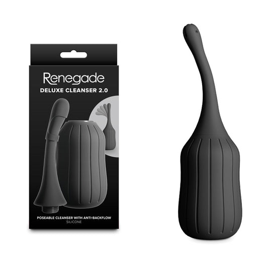 Renegade Deluxe Cleanser 2.0 - Black - Black Unisex Douche - NSN-1130-43
