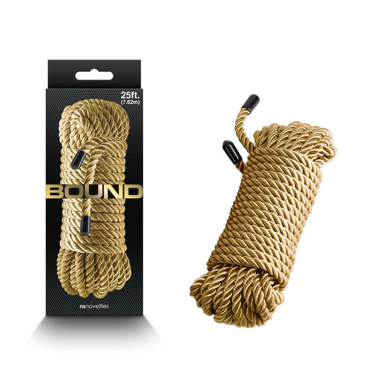 Bound Rope - Gold - Gold Bondage Rope - 7.6 metre length-NSN-1300-09