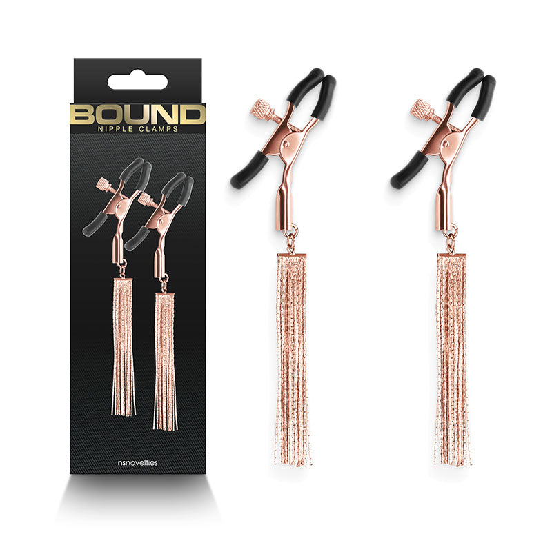 Bound Nipple Clamps - D2 - Rose Gold - Rose Gold Nipple Clamps - Set of 2-NSN-1302-71