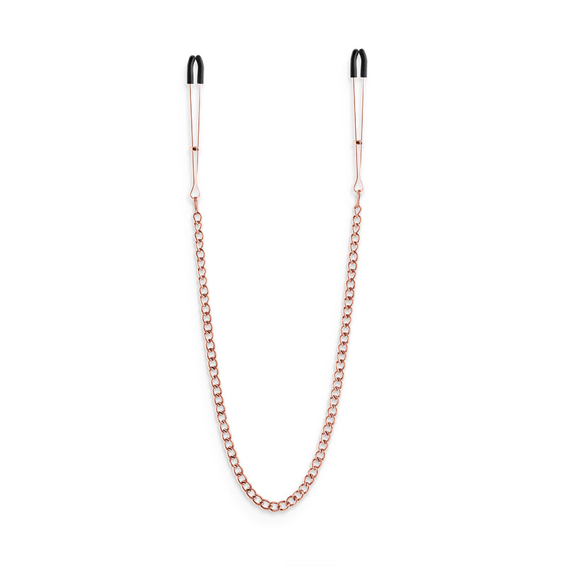 Bound Nipple Clamps - DC3 - Rose Gold - Rose Gold Nipple Clamps with Chain-NSN-1303-12