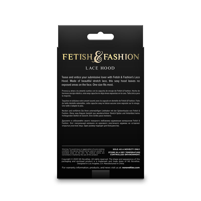 Fetish & Fashion - Lace Hood - Black - Black Hood-NSN-1803-03AP