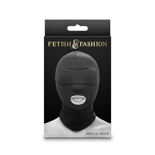 Fetish & Fantasy - Mouth Hood - Black - Black Hood-NSN-1803-23AP