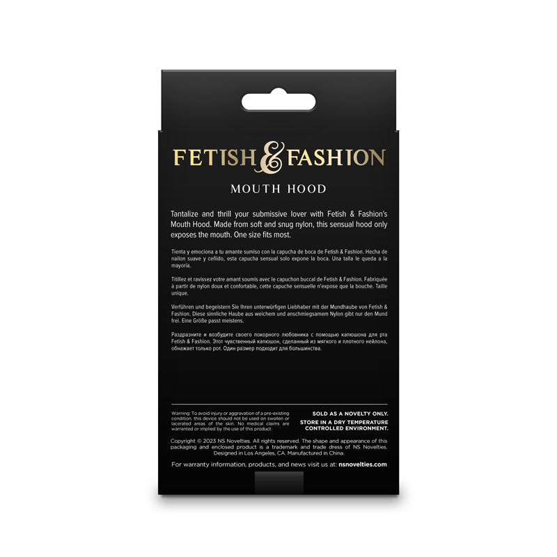 Fetish & Fantasy - Mouth Hood - Black - Black Hood-NSN-1803-23AP