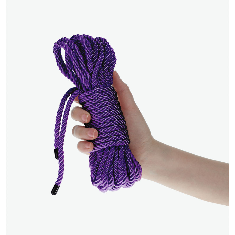OUCH! Bondage Rope - 10 M - Purple - Purple Nylon Bondage Rope - 10 metre Length-OU1058PUR