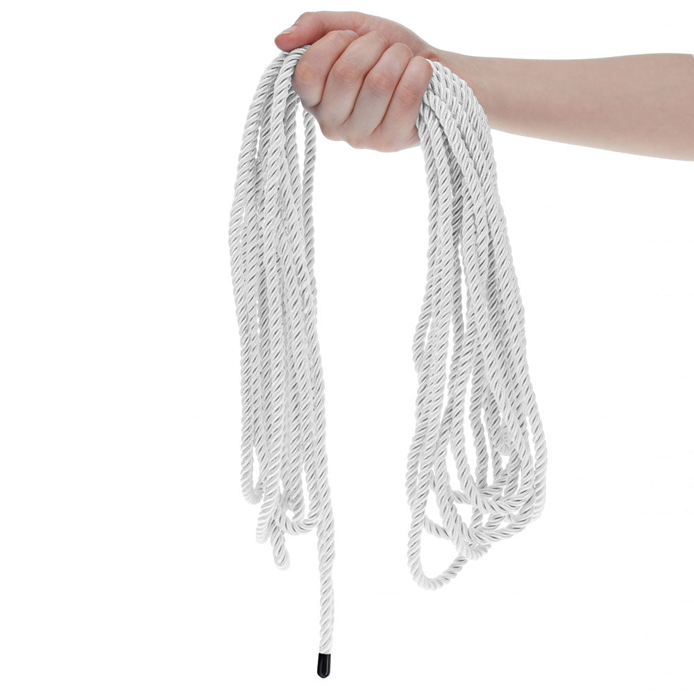 OUCH! Bondage Rope - 10 M - Silver - Silver Nylon Bondage Rope - 10 metre Length-OU1058SIL